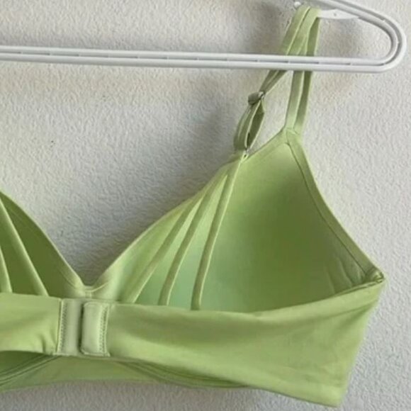 Aerie Neon Green Real Sunnie Wireless Push Up Bra - Picture 4 of 5